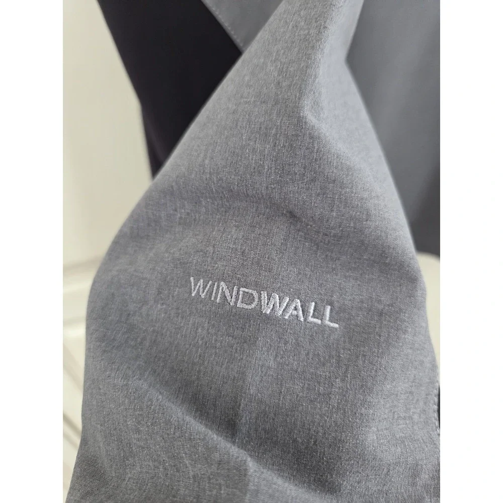 The Northface Windwall Softshell Jacket Men's Large Full Zip Grey Black Colorway